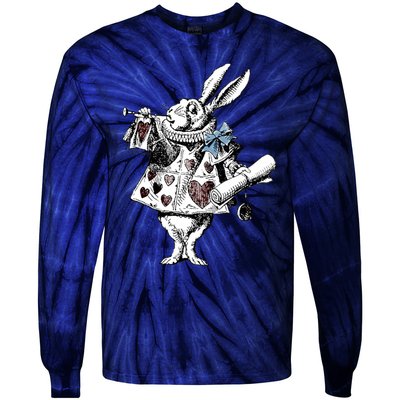 Alice In Wonderland White Rabbit Tie-Dye Long Sleeve Shirt