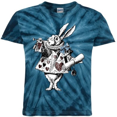 Alice In Wonderland White Rabbit Kids Tie-Dye T-Shirt