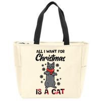 All I Want For Christmas Is Cat Xmas Gift Zip Tote Bag