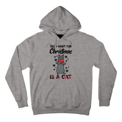 All I Want For Christmas Is Cat Xmas Gift Tall Hoodie