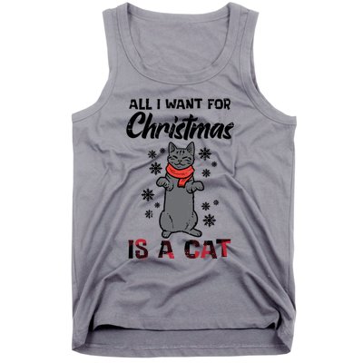 All I Want For Christmas Is Cat Xmas Gift Tank Top