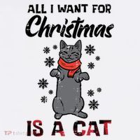 All I Want For Christmas Is Cat Xmas Gift Tall T-Shirt