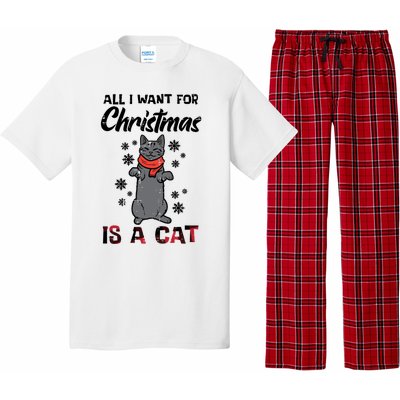 All I Want For Christmas Is Cat Xmas Gift Pajama Set