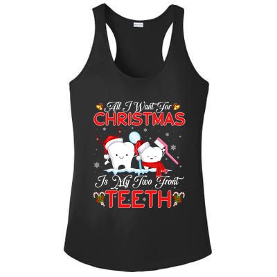 All I Want For Christmas Is My Two Front Teeth Funny Gift Ladies PosiCharge Competitor Racerback Tank