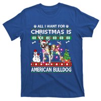 All I Want For Christmas Is American Bulldog Dog Xmas Gift T-Shirt