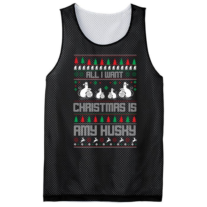 All I Want Christmas Is Amy Husky Mesh Reversible Basketball Jersey Tank