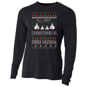 All I Want Christmas Is Amy Husky Cooling Performance Long Sleeve Crew