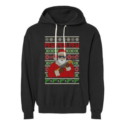 All I Want Is Guns Ugly Christmas Sweater Hunting Military Gift Garment-Dyed Fleece Hoodie