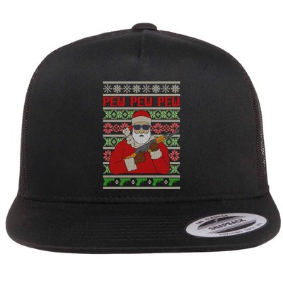 All I Want Is Guns Ugly Christmas Sweater Hunting Military Gift Flatbill Hat
