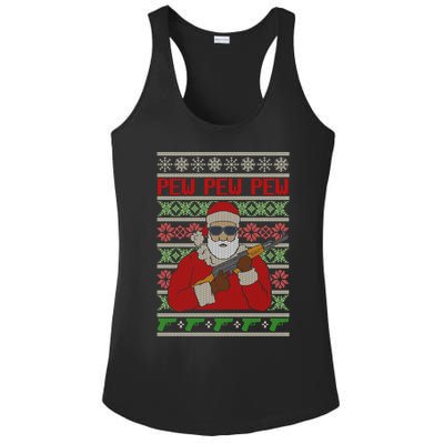 All I Want Is Guns Ugly Christmas Sweater Hunting Military Gift Ladies PosiCharge Competitor Racerback Tank