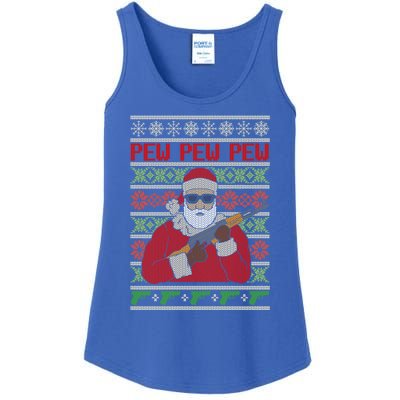 All I Want Is Guns Ugly Christmas Sweater Hunting Military Gift Ladies Essential Tank