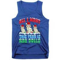 All I Want This Year Is Ragdoll Cat Wearing Christmas Hat Gift Tank Top