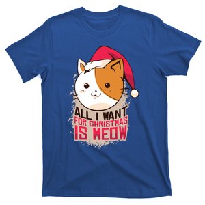 All I Want For Christmas Is Meow Funny Cat Gift T-Shirt