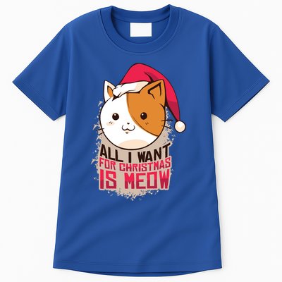 All I Want For Christmas Is Meow Funny Cat Gift Tall T-Shirt