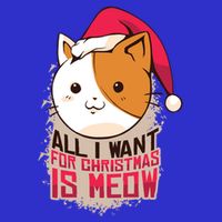 All I Want For Christmas Is Meow Funny Cat Gift 16 in Basic Backpack
