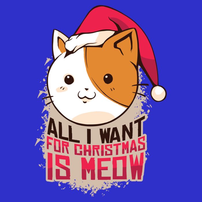 All I Want For Christmas Is Meow Funny Cat Gift 16 in Basic Backpack