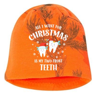 All I Want For Christmas Is My Two Front Teeth Funny Dentist Gift Kati - Camo Knit Beanie