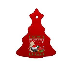 All I Want For Christmas Is Frenchie Ugly Christmas Sweater Cute Gift Ceramic Tree Ornament