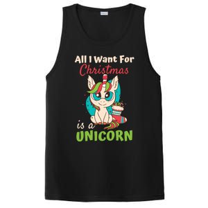 All I Want For Xmas Christmas Is A Unicorn Great Gift PosiCharge Competitor Tank