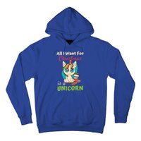 All I Want For Xmas Christmas Is A Unicorn Great Gift Hoodie