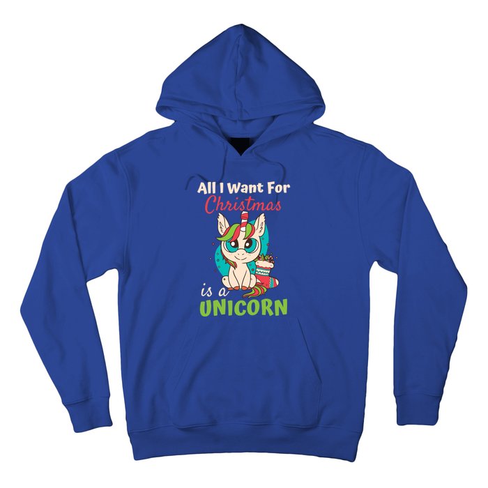 All I Want For Xmas Christmas Is A Unicorn Great Gift Hoodie