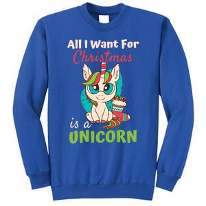 All I Want For Xmas Christmas Is A Unicorn Great Gift Sweatshirt