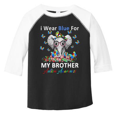 april I Wear Blue For My Brother Autism acceptance Toddler Fine Jersey T-Shirt