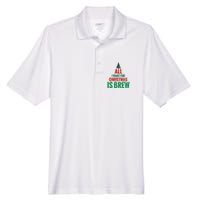 All I Want For Christmas Is Brew Men's Origin Performance Pique Polo