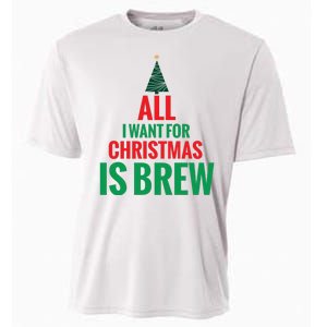 All I Want For Christmas Is Brew Cooling Performance Crew T-Shirt