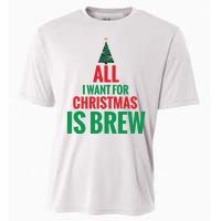 All I Want For Christmas Is Brew Cooling Performance Crew T-Shirt