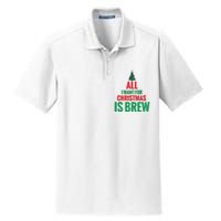 All I Want For Christmas Is Brew Dry Zone Grid Polo