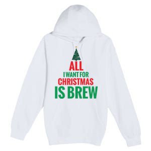 All I Want For Christmas Is Brew Premium Pullover Hoodie