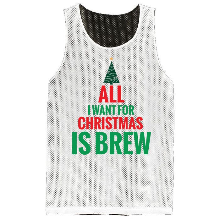 All I Want For Christmas Is Brew Mesh Reversible Basketball Jersey Tank