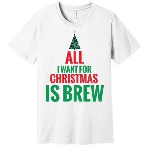 All I Want For Christmas Is Brew Premium T-Shirt