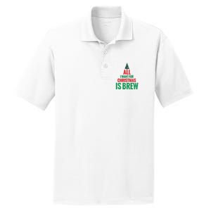 All I Want For Christmas Is Brew PosiCharge RacerMesh Polo