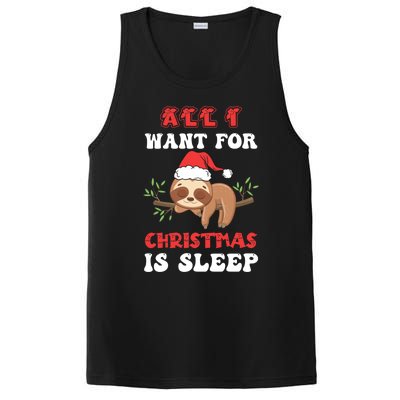 All I Want For Christmas Is Sleep Funny Quote Cool Gift PosiCharge Competitor Tank