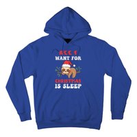 All I Want For Christmas Is Sleep Funny Quote Cool Gift Hoodie