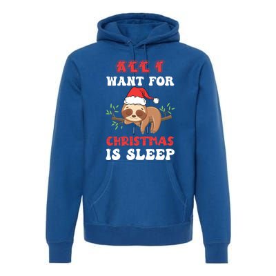 All I Want For Christmas Is Sleep Funny Quote Cool Gift Premium Hoodie