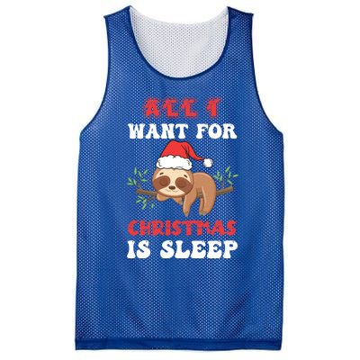 All I Want For Christmas Is Sleep Funny Quote Cool Gift Mesh Reversible Basketball Jersey Tank