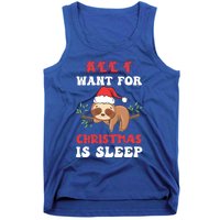 All I Want For Christmas Is Sleep Funny Quote Cool Gift Tank Top