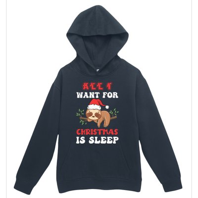 All I Want For Christmas Is Sleep Funny Quote Cool Gift Urban Pullover Hoodie