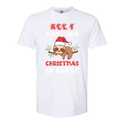 All I Want For Christmas Is Sleep Funny Quote Cool Gift Softstyle CVC T-Shirt