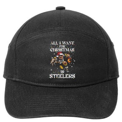 All I Want For Christmas Is Steelers 7-Panel Snapback Hat