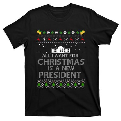 All I Want For Christmas Is A New President Ugly T-Shirt