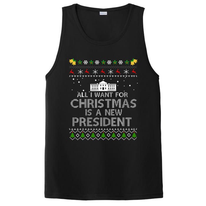 All I Want For Christmas Is A New President Ugly PosiCharge Competitor Tank