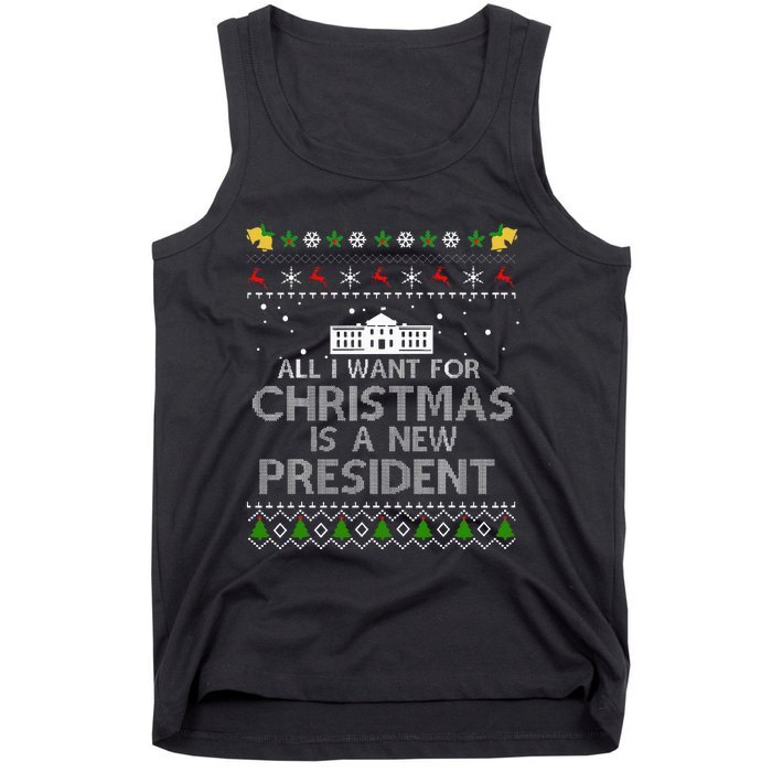 All I Want For Christmas Is A New President Ugly Tank Top