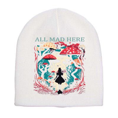 Alice In Wonderland All Mad Here Short Acrylic Beanie