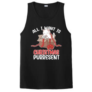 All I Want Is Christmas Purresent Kitten Cat Christmas Gift PosiCharge Competitor Tank