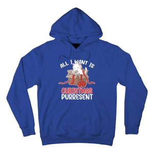 All I Want Is Christmas Purresent Kitten Cat Christmas Gift Hoodie