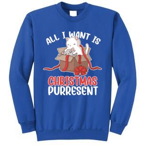 All I Want Is Christmas Purresent Kitten Cat Christmas Gift Sweatshirt